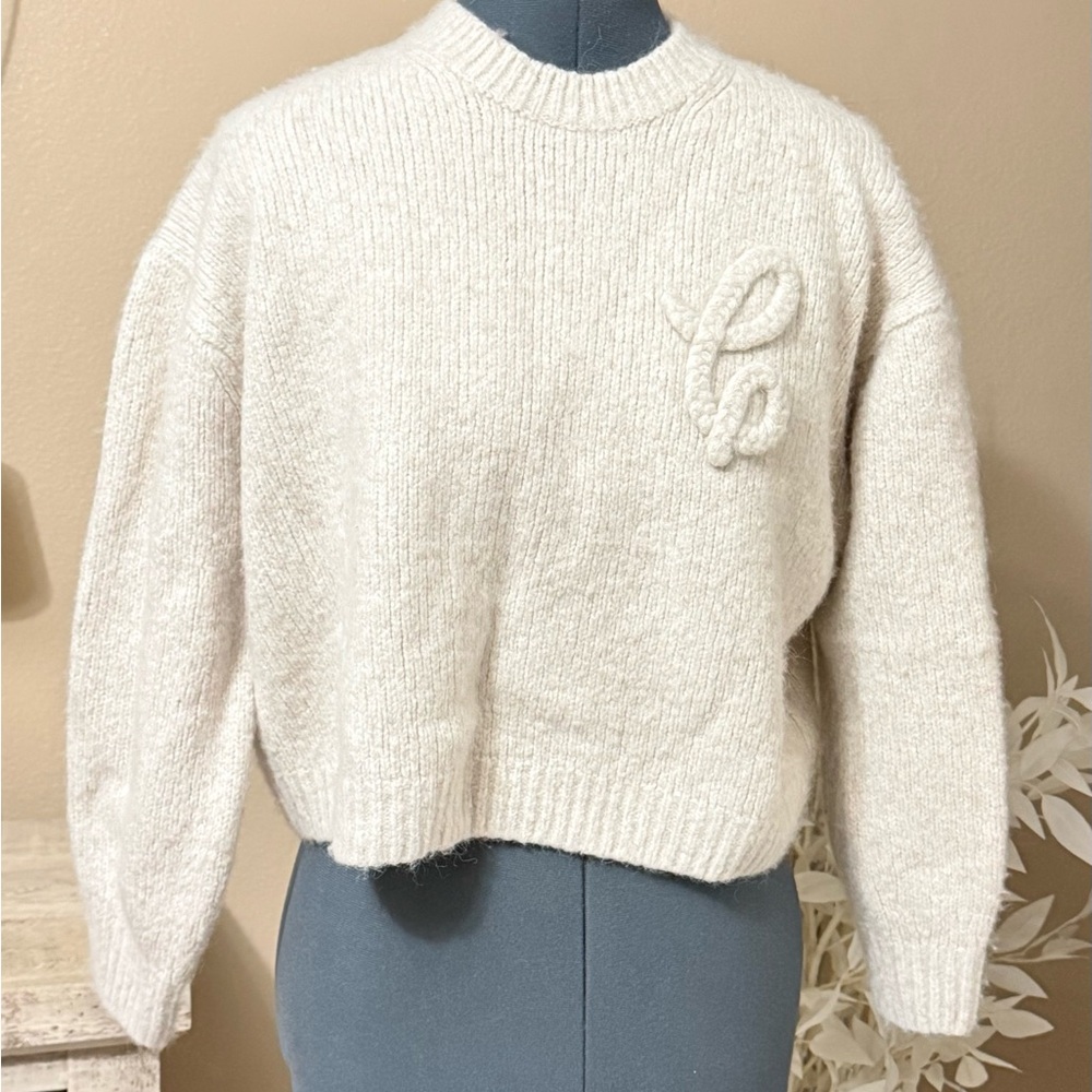 Coach Cream Crew Neck Sweater